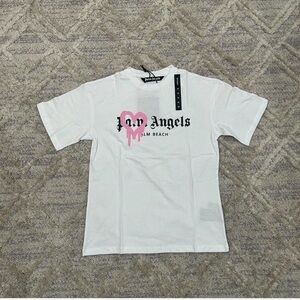 Palm Angels White and Pink shirt